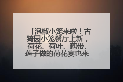 泡椒小笼来啦！古猗园小笼餐厅上新，荷花、荷叶、藕带、莲子做的荷花宴也来尝一下？